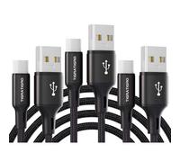 Câble USB C, Cable USB Type C 3A Charge Rapide QC 3.0, Câble Chargeur USB C Nylon Tressé pour iPhone 15 Samsung GalaxyS24/S23/S22/S21/S20, Huawei, Xiaomi,OnePlus,Google (1M, Lot de 3)