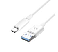 Cable USB-C Charge et Transfert De Données Intensité 1A Longueur 1.5m Blanc