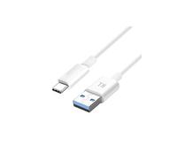 Cable USB-C Charge et Transfert De Données Intensité 1A Longueur 1.5m Blanc