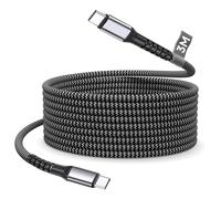 Cable USB C Charge Rapide 3m, 60W Câble USB C vers USB C de 20V/3A Nylon Tressé Cable Type C Charge Rapide Fil Cordon Typ C pour iPhone 15 16 17 Pro Max, iPad Pro, Macbook Air, Samsung Galaxy, Pixel