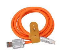 Câble USB C, Chargeur de Téléphone avec Indicateur Light 66W USB C Charger pour la Caméra de la Banque d'alimentation du Téléphone (ORANGE)