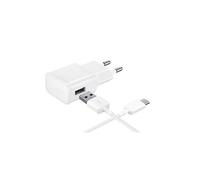 Chargeur + Câble USB-C - PHONILLICO - Compatible Samsung S8/S8 PLUS/S9/S9 PLUS - 1m - Charge rapide - Blanc
