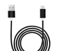 Câble USB-C Compatible avec Oppo A5m 5G Câble USB Tressé Nylon 1 Mètre Câble Charge/Synchro Rapide-Transfert de données - Noir