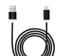 Câble USB-C Compatible Ulefone Armor 25T Pro 5G Câble USB Tressé Nylon 1 Mètre Câble Charge/Synchro Rapide-Transfert de données - Noir