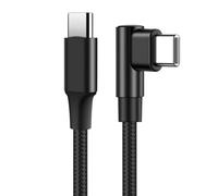 Câble USB C - Cordon De Charge Rapide Type-C 3 Pieds 60 W, Câble Noir Portable Tissé À 90 Degrés | Chargeur Pour Tablette, Ordinateur Portable, Montre, Voiture, Bureau, Maison, Entreprise, Salle De Sp