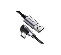 câble usb c coudé 90 degrés charge rapide 3a nylon tressé compatible avec manette ps5 xbox serie x galaxy s21 s20 s10 note 9 a20e a51 redmi not
