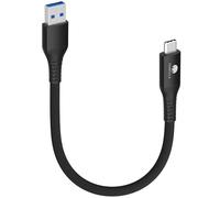 Câble USB C, court, 30 cm/0,3 m, CONMDEX 10 Gbps, câble de données USB 3.1 Gen2, type C, Android Auto QC3.0, 3,1 A, USB A, vers C, chargeur rapide pour Samsung Note20, Galaxy, S24/S23, Z Flip 5, Tab