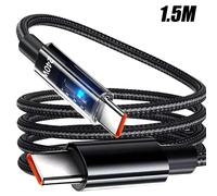 Câble Usb C De Charge Rapide 240W 10A, En Nylon Tressé, Transparent, Type C, Haute Vitesse, Pour Ligne De Données Samsung Huawei Mi.1.5M-C To C.