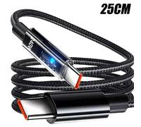 Câble Usb C De Charge Rapide 240W 10A,En Nylon Tressé,Transparent,Type C,Haute Vitesse,Pour Ligne De Données Samsung Huawei Mi.0.25M-C To C.