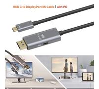 Câble USB C DP 1.4 vers DisplayPort 1.4, convertisseur vidéo 8K, 1/2/3m