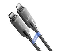 Câble USB C en fibre optique 8 K 20 m, 8 K 60 Hz, 4 K 144 Hz, 10 Gbps, câble à fibre optique USB 3.2 Gen 2 USB 3.1 Gen 2, compatible avec Microsoft Azure, Logitech Brio 4K, webcams Aver/Vaddio et