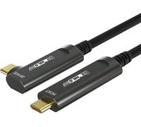 Câble USB-C en fibre optique GeoHN.G 15m 90° 10Gb/s pour VR AR Quest 2