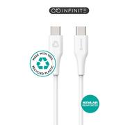 Câble USB-C eSTUFF INFINITE 1 m Blanc, recyclé, USB 2.0, 480 Mbps ~ 5 V/2,4 A, E