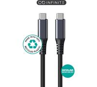 eSTUFF ES604175 câble USB USB4 Gen 2x2 1 m USB C 20 Gbit/s 100 W Noir