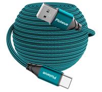 Câble USB C extra long de 10 m - Câble de charge USB C en nylon - Câble de charge pour contrôleur PS5 - USB Type C - Câble pour Samsung Galaxy S22/S21/S20 Note 10 9 8 - PS5 - LG V30 V20 G6 G5 - Moto