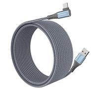 Câble USB C extra long de 5 m pour manette de PS5, câble USB A vers type C, câble de chargement en nylon tressé de qualité supérieure, pour Samsung Galaxy S10/S9/S8 Plus, LG V30 V20 G6 G5, Moto