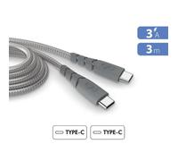 Bigben Connected Câble USB-C vers USB-C Force Power ultra-renforcé 3 m 3A Garantie à vie Gris