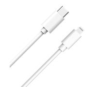 Câble USB C/Lightning 1m 3A Blanc WOW