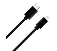 Câble USB C/Lightning 1m 3A Noir WOW