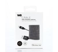 Câble USB-C/Lightning nylon tressé 2m - WEUSBCLIGHTNY200N