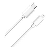 Câble USB C/Lightning 1m - 3A WOW Blanc