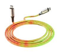Câble USB-C lumineux 1,2m pour charge rapide 60W et transfert 480 Mbps CYGNETT Multicolore