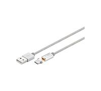 Câble USB-C Magnétique de Chargement et de Synchronisation, Gris/Argent, 1.2m Longueur de Câble