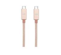 Câble USB-C mâle / USB A mâle - Nylon - 2 m - USB 3.1 - Très résistant - Or / Rose