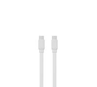 Câble USB-C mâle/USB-C mâle plat 1 m - Charge 60W (3A/20V) - USB 2.0 - blanc - ne s'emmêle pas
