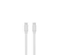 WE Câble USB-C mâle/USB-C mâle Plat 1 m - Charge 60W (3A/20V) - USB 2.0 - Blanc - ne s'emmêle Pas