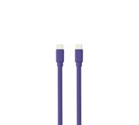 WE Câble USB-C mâle/USB-C mâle Plat 1 m - Charge 60W (3A/20V) - USB 2.0 - Violet - ne s'emmêle Pas