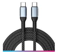 Oniverse Câble USB-C 100W 2m tressé - Charge rapide - Noir - Compatible PS5/Xbox/Switch/PC/Mac