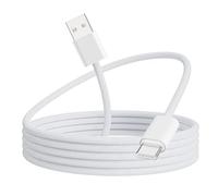 Câble USB C pour car-play pour iPhone 17 17e 16 Pro 15 Plus, 2M/6.6FTBlanc