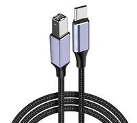 Cable USB C pour imprimante 1m, câble USB B vers USB C compatible avec MIDI, piano, MacBook Pro, iPad Pro, imprimantes HP Canon, Lexmark, Brother, Xerox, MacBook Air et plus de périphériques