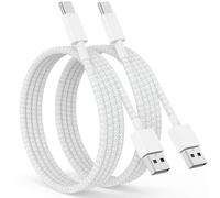 Cable USB C pour iPhone 16 15 Pro Max Plus,USB C vers USB Charge Rapide [1M+2M/Lot de 2]Câble Type C Nylon Tressé Cable Voiture pour Apple CarPlay Compatible avec Samsung S25 S24 S23,iPad Pro