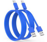 Cable USB C pour iPhone 16 15 Pro Max Plus,USB C vers USB Charge Rapide [2M/Lot de 2] Câble USB Type C Cable Voiture pour Apple CarPlay Compatible avec Samsung S25 S24 S23,iPad Pro-Bleu