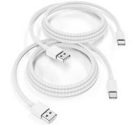 Cable Usb C Pour Iphone 16 15 Pro Max Plus,Usb C Vers Usb Charge Rapide [2m/Lot De 2] Câble Usb Type C Nylon Tressé Cable Voiture Pour Apple Carplay Compatible Avec Samsung S25 S24 S23,Ipad Pro