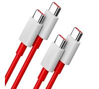 Câble USB C pour OnePlus 11 10T 5G 125W SUPERVOOC Câble USB C Charge Rapide Câble USB C vers USB C 2M Super Flash Câble Type C pour OnePlus Nord 2T CE 3 Lite 10 Pro OPPO Reno Find Realme, 2Pack