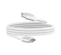 Câble USB C Power Delivery 240W Certifié USB-IF Nylon Tressé 1m Belkin Blanc
