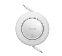 Câble USB-C rétractable 100 W, 2 m - Blanc