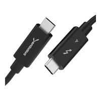 Câble USB C Thunderbolt 4 1M, Certifié Intel, TB4 Type C Charge Rapide 100W 40Gbps 8K@60Hz 5K@60Hz Dual Vidéo 4K, Câble USB-C vers USB C pour Moniteur, M1 M2 Macbook, SSD, Station D'accueil (CB-T4M1)