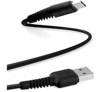 T'nB Câble USB-A vers USB-C 1 m – Charge 18W, synchronisation, connecteurs renforcés – Noir