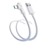 Câble USB C tressé avec alimentation 240 W - Câble de données à angle droit - Convient pour divers appareils - Renouvelle la ligne de données