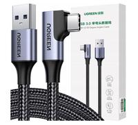 UGREEN Câble USB‑C vers USB 3.0 coudé – Nylon tressé, Charge rapide 3A – 1 m