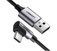 Câble USB C - UGREEN - Coudé 90 Degrés - Charge Rapide 3A - Nylon Tressé - 1M