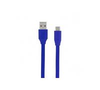 Câble plat USB Type C 1 m bleu