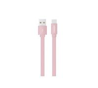 Câble USB-C /USB-A plat 1 m - rose poudre