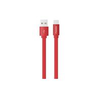 Câble USB-C /USB-A plat 1 m - rouge intense