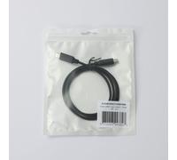 Câble USB-C/USB-C 2.0 Male/Male - 100W - Longueur 1M - Noir - en sachet