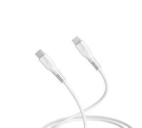 Câble USB-C/USB-C 2.0 Mâle/Mâle - 100W - Longueur 2M - Blanc - en sachet